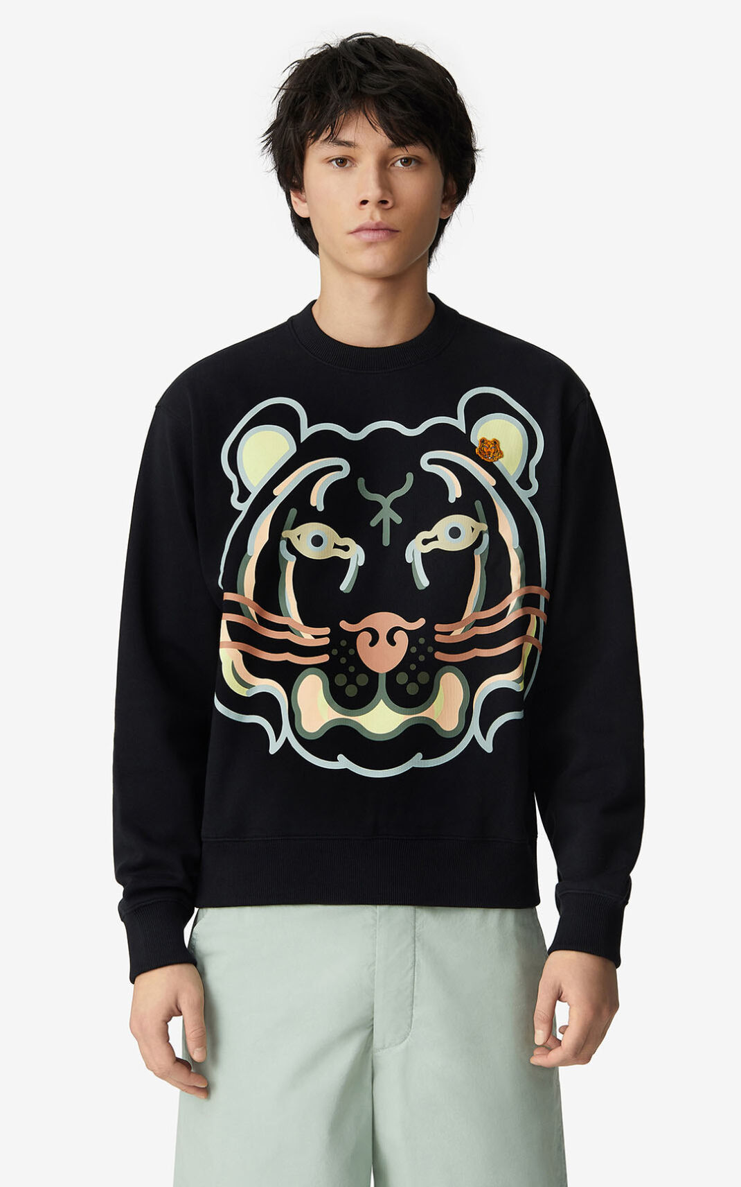 Kenzo K Tiger Sudadera Hombre Negras | 2049371-EP